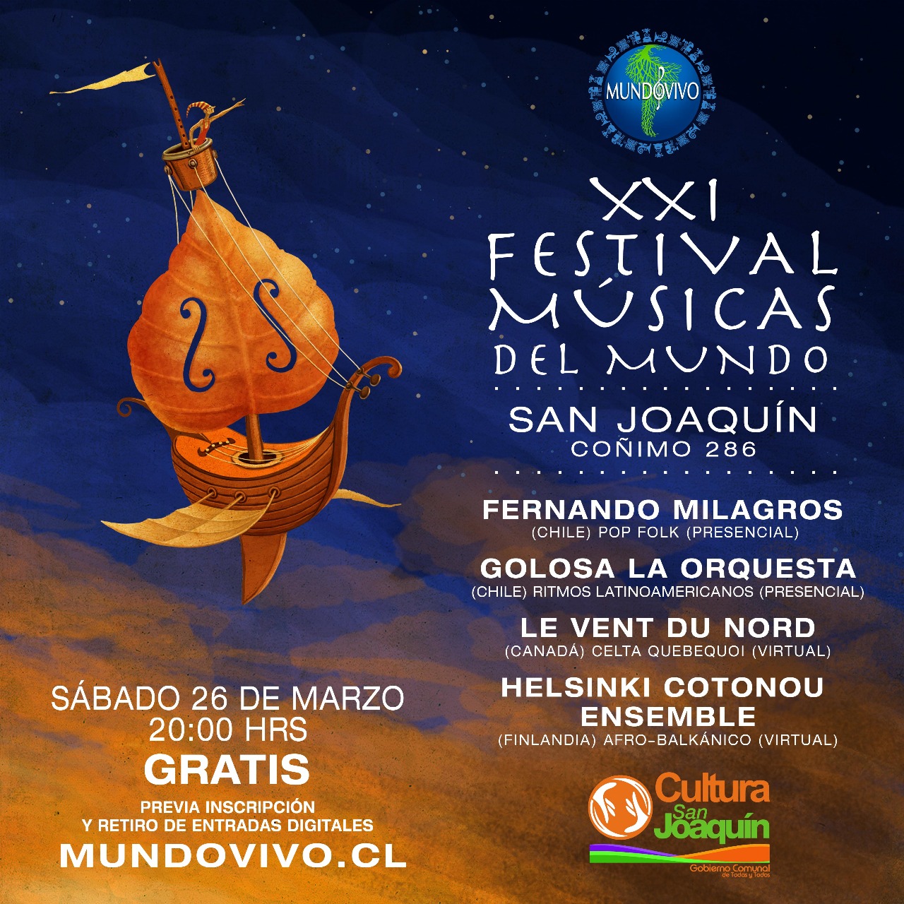 XXI Festival Musicas del Mundo – San Joaquín 2022